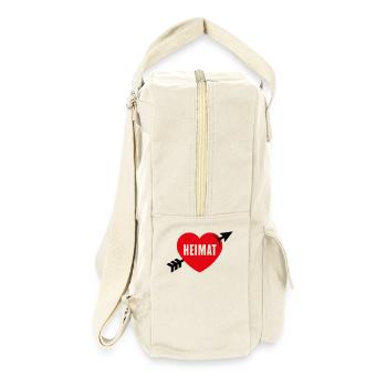 Heimatliebe (Heimat, Heimatland, Heimatstadt / 2C) - Retro Rucksack - Naturweiß - Rechts