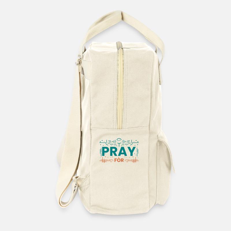 Pray For Humanity - Retro Backpack - natural