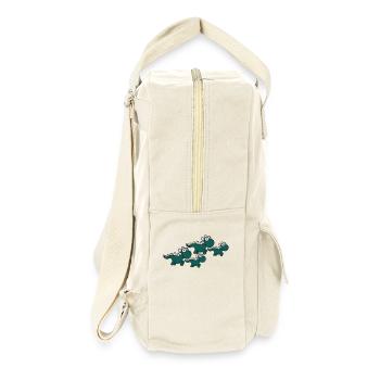 Dino family 2 Kids mom dad parents sweet - Retro Backpack - natural - Right