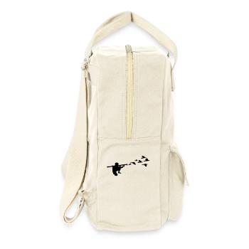 freie fliegende Vögel Bazooka Soldat - Retro Rucksack - Naturweiß - Rechts