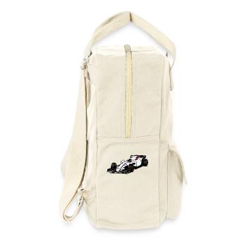 Racecar - Rennauto - Retro Rucksack - Naturweiß - Rechts