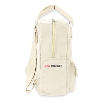 Just Married texte Logo Design - Sac à dos rétro - blanc naturel - Droite