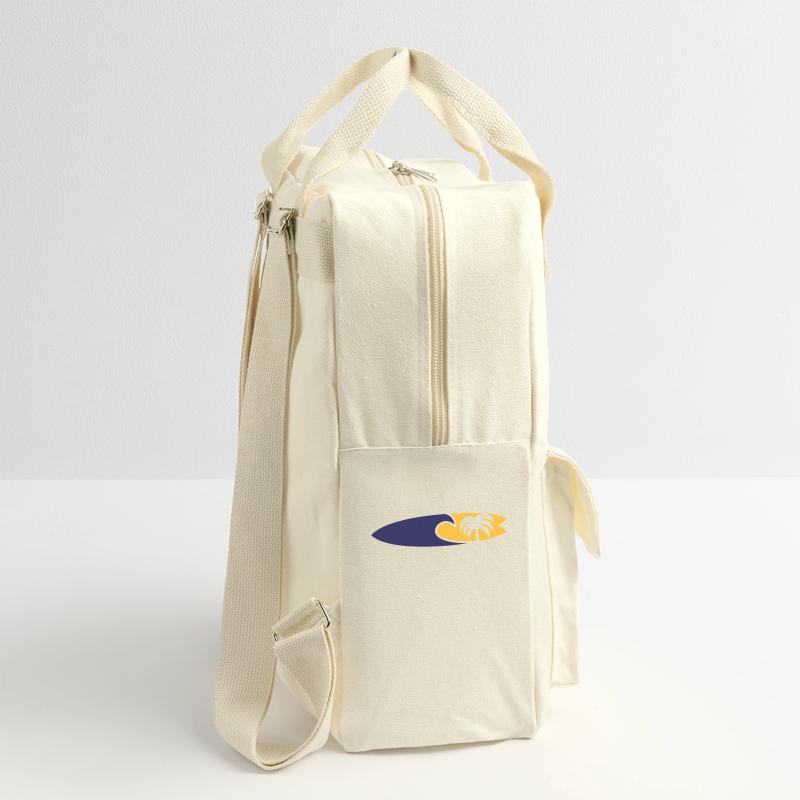 Surfboard Wave Palm Tree Retro Backpack