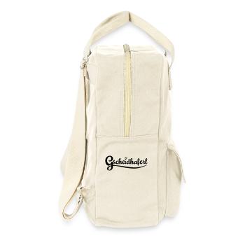 Gscheidhaferl - für liebenswerte Klugscheißer - Retro Rucksack - Naturweiß - Rechts