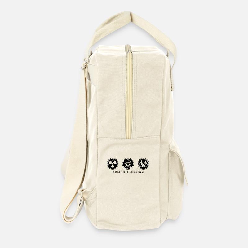 Human Blessing - Black - Retro Backpack - natural