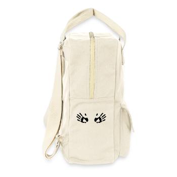 empreintes de mains - Sac à dos rétro - blanc naturel - Droite