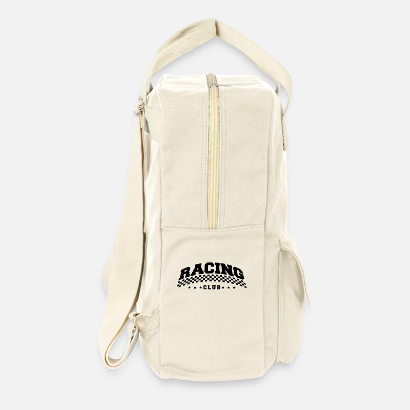 racing_club_design_1 - Retro Rucksack - Naturweiß
