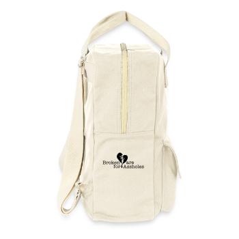 Herz Liebeskummer Liebe Freunde Frau Mann - Retro Rucksack - Naturweiß - Rechts