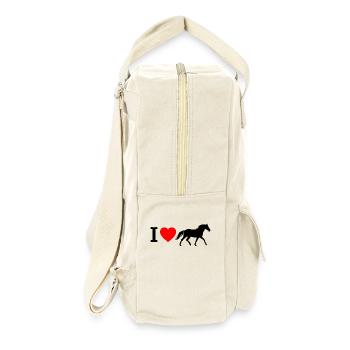 Ich liebe den isländischen Aufkleber - Retro Rucksack - Naturweiß - Rechts