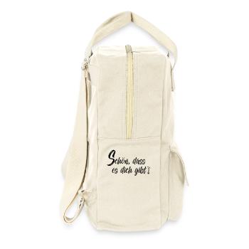 Schön dass es dich gibt - Retro Rucksack - Naturweiß - Rechts