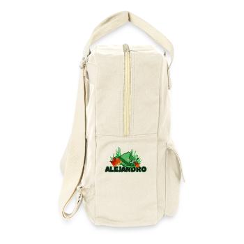 Alejandro name - Retro Rucksack - Naturweiß - Rechts