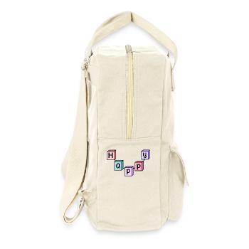 Happy - Retro Rucksack - Naturweiß - Rechts