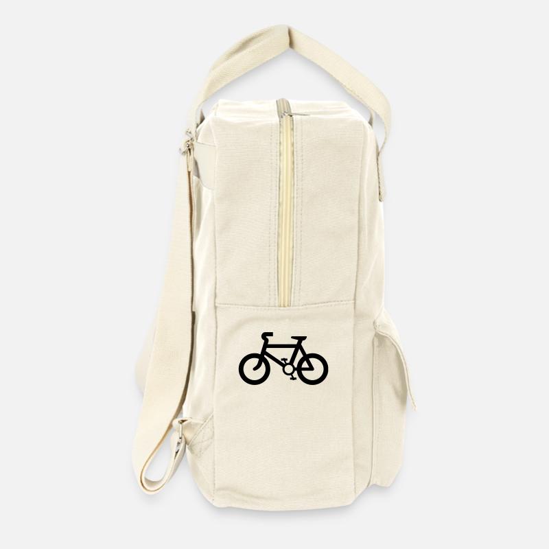 bicyclette,étudiant,université - Sac à dos rétro - blanc naturel