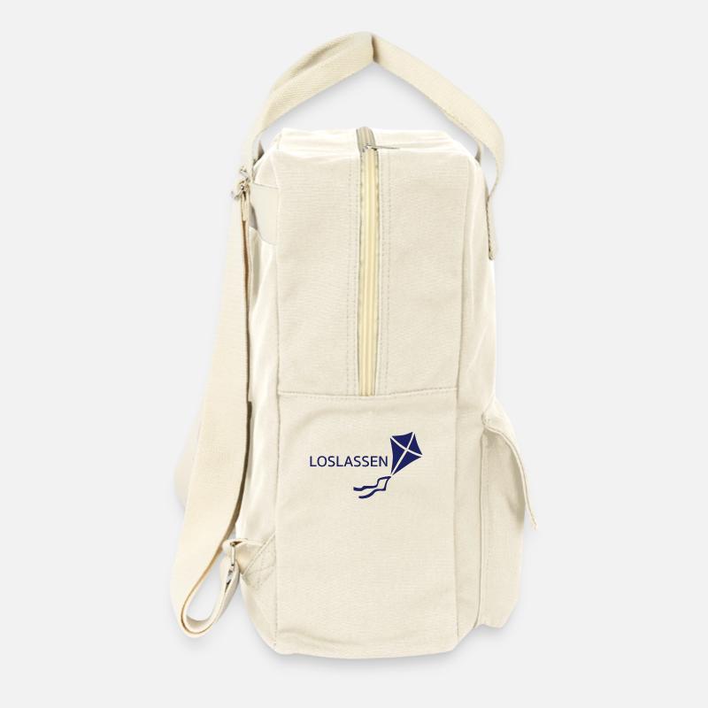 Loslassen in Maritim - Retro Rucksack - Naturweiß
