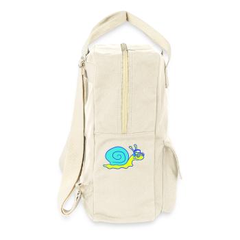 Cool DJ Snail Cute Shell - Retro Backpack - natural - Right