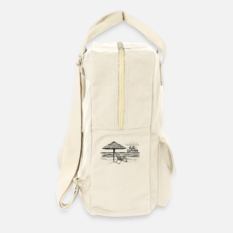 Hallo Sommer - Retro Rucksack - Naturweiß