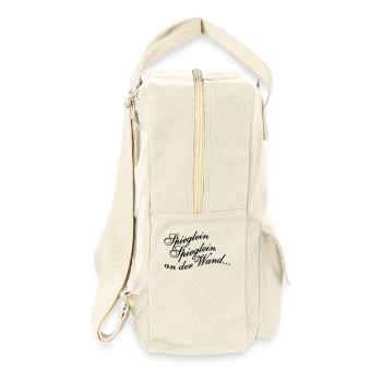 Spieglein Spieglein an der Wand - Retro Rucksack - Naturweiß - Rechts