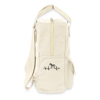 Zebra Heartbeat Pulse Heart - Sac à dos rétro - blanc naturel - Droite