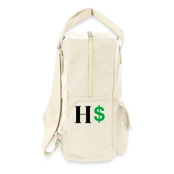 Buchstabe h Dollar - Retro Rucksack - Naturweiß - Rechts