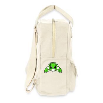 turtle cute cute googly eyes little child - Retro Backpack - natural - Right