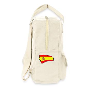 españa flagge spain - Retro Rucksack - Naturweiß - Rechts