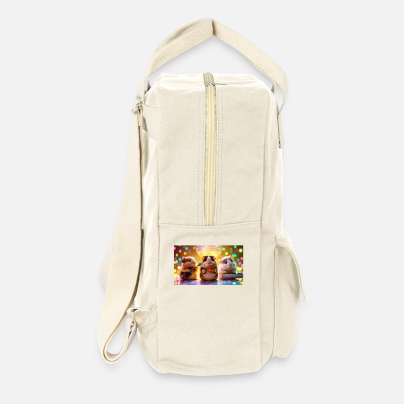 Groupe de cochons d’Inde – Édition Disco - Sac à dos rétro - blanc naturel