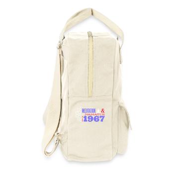 Namaste - Meditieren seit 1967 - 58 Jahre Zen - Retro Rucksack - Naturweiß - Rechts