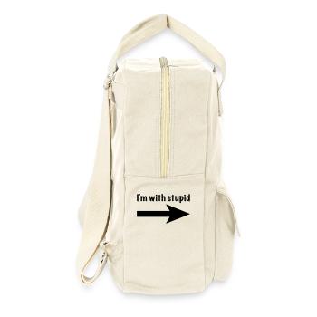 I´m with stupid - Retro Backpack - natural - Right