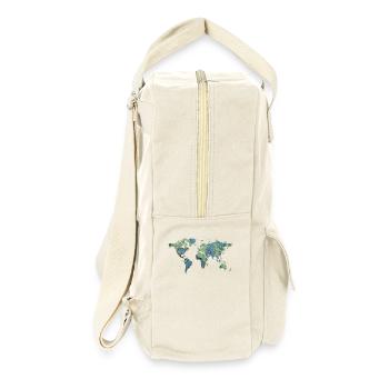 Erde - Retro Rucksack - Naturweiß - Rechts