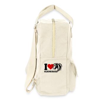 J’adore le cheval Oldenburger - Sac à dos rétro - blanc naturel - Droite