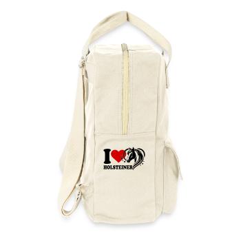 J’adore le cheval Holsteiner - Sac à dos rétro - blanc naturel - Droite