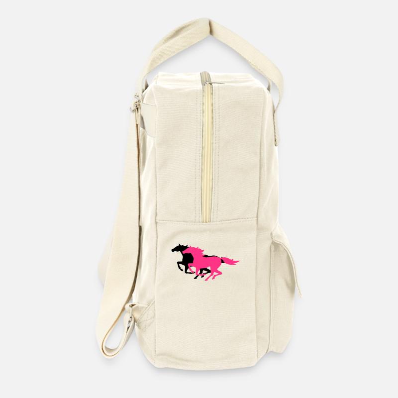 running horses - Retro Backpack - natural