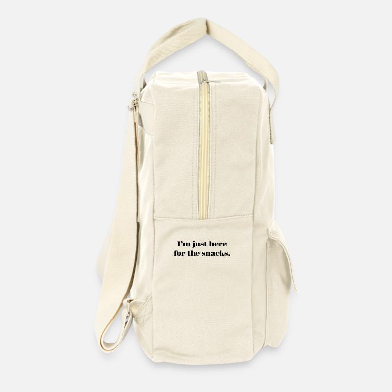 I’m just here for the snacks. - Retro Rucksack - Naturweiß