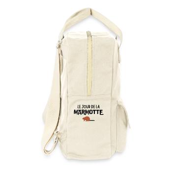 Le jour de la marmotte - Sac à dos rétro - blanc naturel - Droite