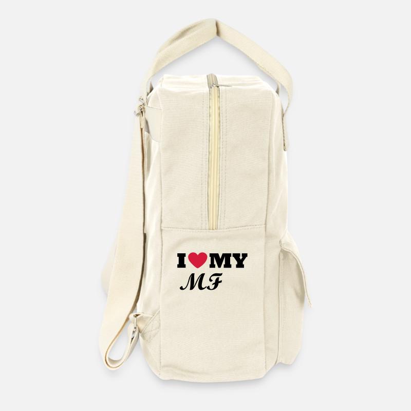 I Love my MF - Retro Backpack - natural
