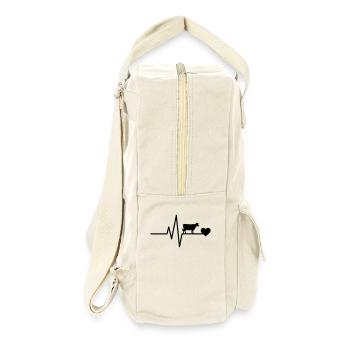 t Cow Farmer Heartbeat - Retro Backpack - natural - Right