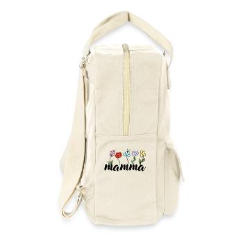 Mamma - Blumen Muttertag Mutter - Retro Rucksack - Naturweiß - Rechts