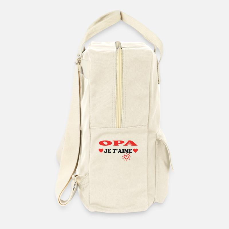 OPA je t'aime - Sac à dos rétro - blanc naturel