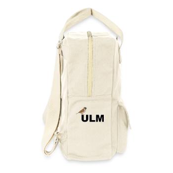 Ulmer Spatz Linsen mit Spätzla Schwäbisch - Retro Rucksack - Naturweiß - Rechts