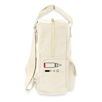 Baby Akku bzw. Fläschchen leer - Retro Rucksack - Naturweiß - Rechts