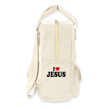 I love jesus - Retro Backpack - natural - Right