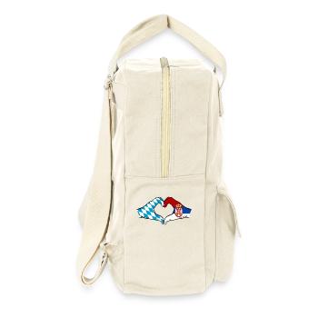 Bavière, Serbie, Drapeau, Mains, Coeur - Sac à dos rétro - blanc naturel - Droite