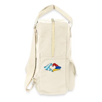 Bayern Armenien Flagge Hände Herzform - Retro Rucksack - Naturweiß - Rechts