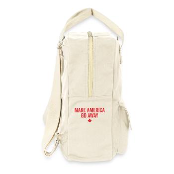 Make America Go Away Maple Leaf - Retro Rucksack - Naturweiß - Rechts