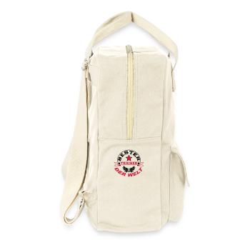 Bester trainer der welt - Retro Rucksack - Naturweiß - Rechts