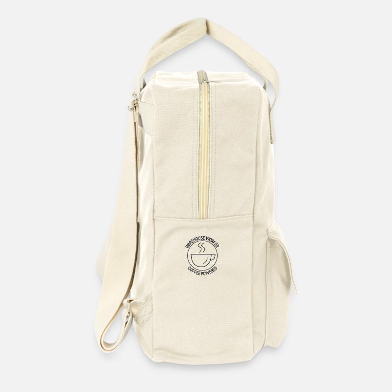 Warehouse Worker Coffee Powered - Retro Rucksack - Naturweiß