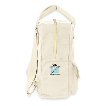 GIS Zoom to Layer Mapping Geospatial Tech - Retro Backpack - natural - Right