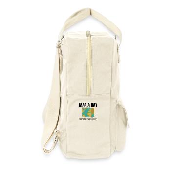 Weltkarte GIS Kartographie Erdgeographie - Retro Rucksack - Naturweiß - Rechts