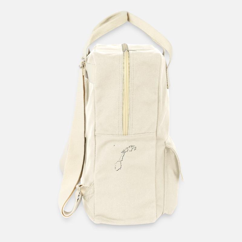 Norway map as outline - Retro Backpack - natural