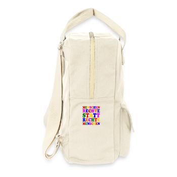 menschenrechte statt rechte menschen - Retro Rucksack - Naturweiß - Rechts